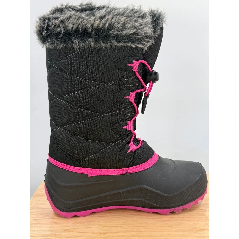 Kamik Snowangel Kids Insulated Snow Boots Waterproof Bungee Lace Cold Weather 4M